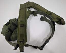 Vintage US Military Green Suspender Belt w/ Canteen Pouch alternative image
