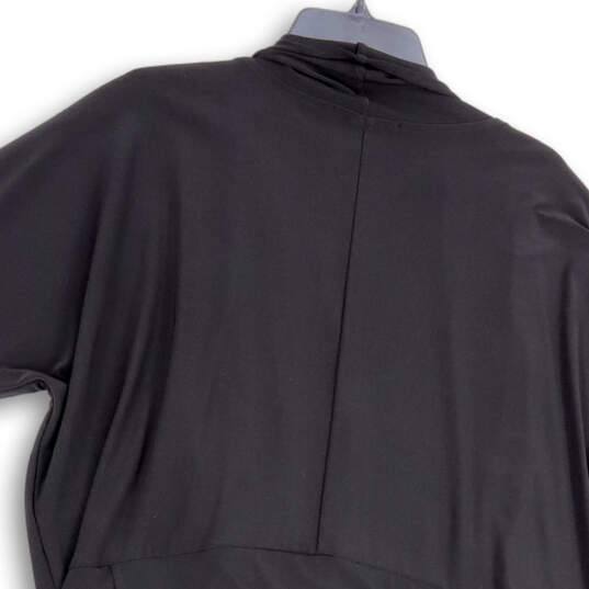 Womens Black Regular Fit Pockets Open Front Long Sleeve Cardigan Size 14 image number 4