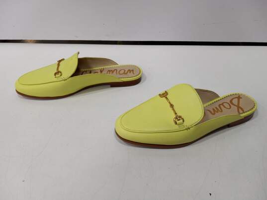 Sam Edelmen Women's Linnie Yellow Leather Mules Size 8M image number 3