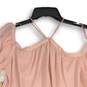 NWT 1. State Womens Pink Chiffon Off The Shoulder Balloon Sleeve Blouse Top Sz S image number 4