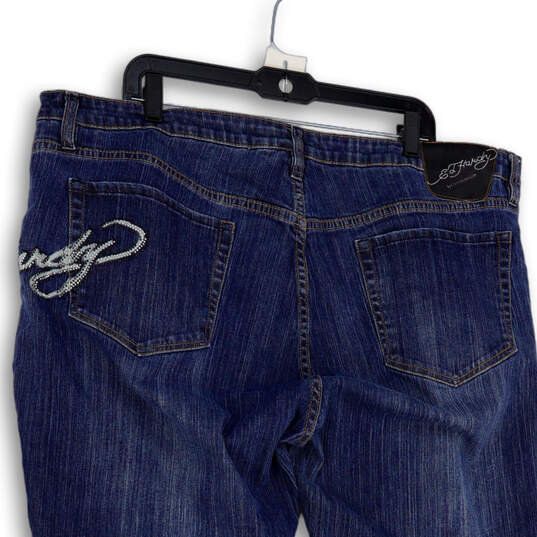 Womens Blue Denim Medium Wash Stretch Pocket Straight Leg Ankle Jeans Sz 24 image number 3