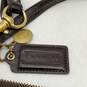 Coach Womens Brown Signature Print Adjustable Strap Zipper Crossbody Bag Purse image number 5