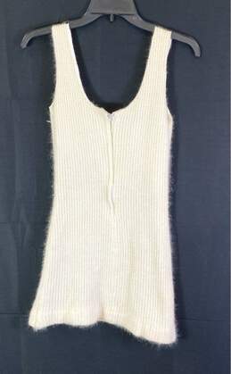 Joseph Magnin Womens Ivory Knitted Scoop Neck Sleeveless Mini Dress Size Medium alternative image
