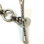 Designer Lucky Brand Silver-Tone Toggle Clasp Classic Chain Bracelet image number 3
