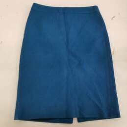 J. Crew No. 2 Pencil Skirt Turquoise Size 2
