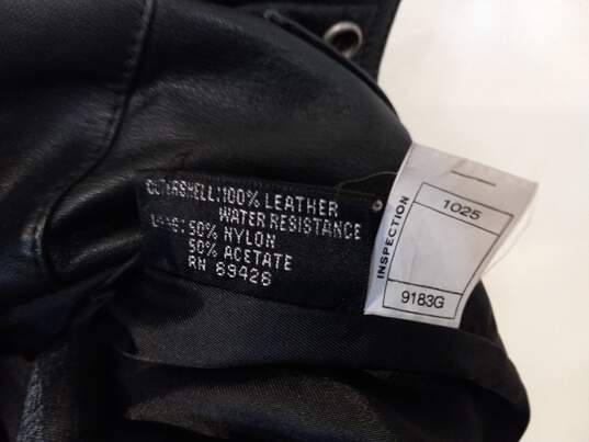 Wilsons Men's Black Leather Trench Coat Size L image number 4