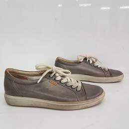Ecco Metallic Gray Pewter Sneakers Size 6