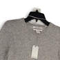 NWT Womens Gray Knitted Crew Neck Long Sleeve Pullover Sweater Size Small image number 3