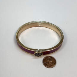 Designer Vera Bradley Gold-Tone Pink Enamel Hinged Bangle Bracelet alternative image