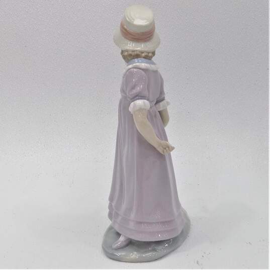 Vntg Lladro Retired Little Girl Pulling Doll In Wagon Porcelain Figurine image number 6