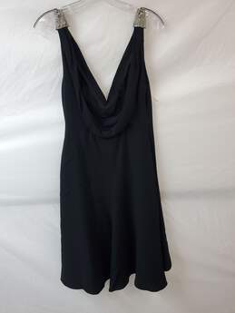 Reem Acra New York Black Rayon Dress Size 10 alternative image