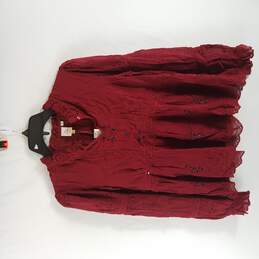 Anthropologie Women Red Blouse 2 XS NWT