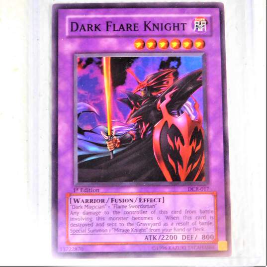 Yugioh TCG Dark Flare Knight 1st Edition Super Rare Card DCR-017 NM image number 1
