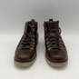 Mens Brown Leather Round Toe Lace-Up Ankle Combat Boots Size 10 image number 2