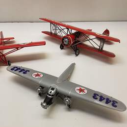 Bundle Lot of 3 Texaco Diecast Airplanes for Parts/Repair
