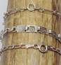 Artisan 925 & Vermeil Wide Herringbone Braided Fancy Cable Greek Key & Box Chain Bracelets Variety 38.3g image number 3