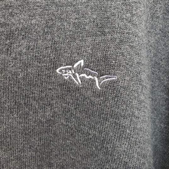 Greg Norman Mens Dark Gray Shark Embroidered Sweater Size XL image number 4