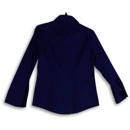 Womens Blue Long Sleeve Spread Collar Button-Up Shirt Size Medium alternative image