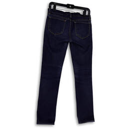 Womens Blue Medium Wash Pockets Stretch Denim Straight Leg Jeans Size 26 alternative image