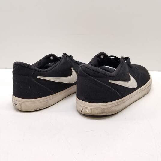 Nike Check Solarsoft Canvas SB Black Platinum Casual Shoes Women's Size 10 image number 4