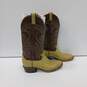 Tony Lama Men's Green Inca Goat Leather Western  Boots Size 8 .5D image number 4