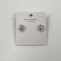 Designer Kate Spade Silver-Tone Twisted Fashionable Stud Earrings image number 1