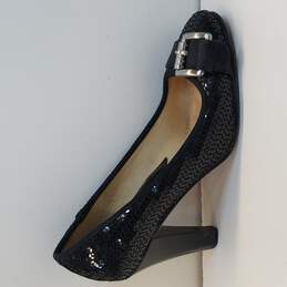 Michael Kors Tiara Pump Sequin Women Black Size 8.5