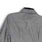 Mens Gray Polka Dot Long Sleeve Non-Iron Fitted Button-Up Shirt Size 12 image number 4