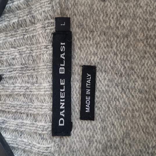 Daniele Blasi Men Grey Half Zip Pullover Sweater L image number 4