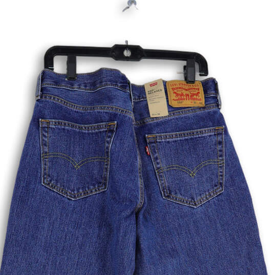 NWT Mens Blue 550 Denim 5-Pocket Design Tapered Leg Jeans Size 33x32 image number 4