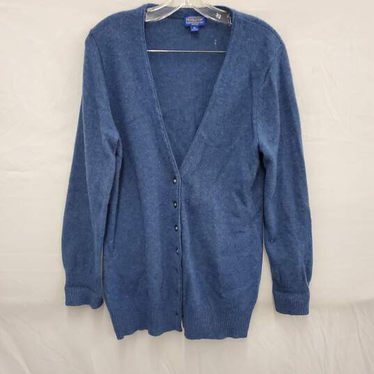 VTG Pendleton MN's Virgin Wool Cardigan Blue Sweater Size XL image number 1