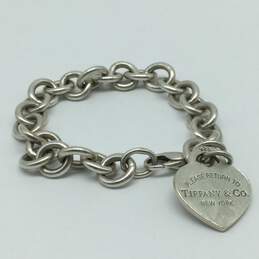 Tiffany & Co Sterling Silver Return to Tiffany Heart Tag Bracelet 34.6g
