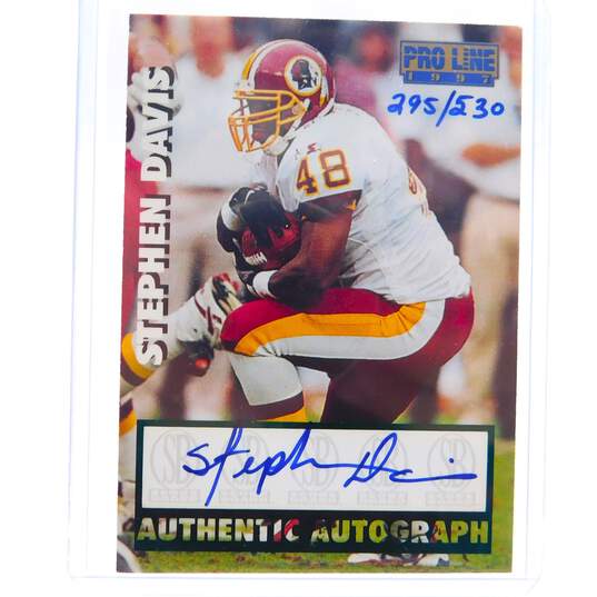 1997 Stephen Davis Pro-Line Autograph /530 Washington Redskins image number 1
