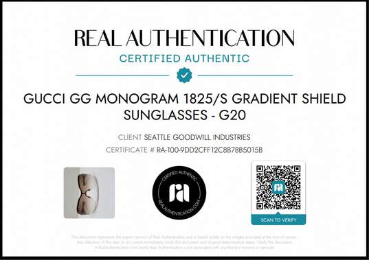 Gucci GG Monogram Gradient Shield Sunglasses AUTHENTICATED image number 6