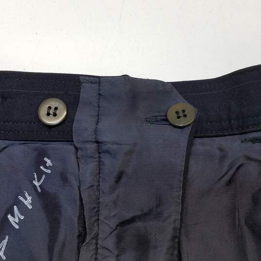 Womens Black Striped High Rise Slash Pockets Pleated Dress Pants Size 44 image number 4