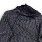 Womens Gray Space Dye Cowl Neck Long Sleeve Pullover Sweatshirt Size Medium image number 4