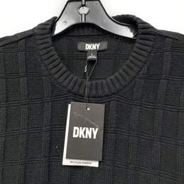 DKNY Men's Black Knit Long Sleeve Sweater Size L NWT alternative image