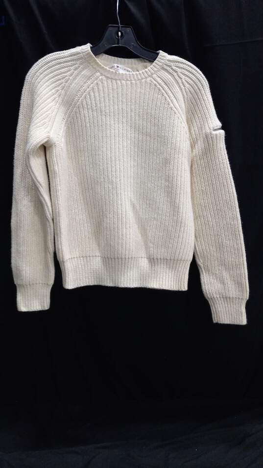 Tommy Hilfiger Jeans Women's Cream Colored Knit Sweater Size M image number 1