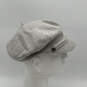 Womens Gray Knitted Front Studs Fashionable Fitted Newboy Hat One Size image number 2