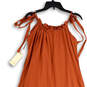 NWT Womens Brown Square Neck Sleeveless Knee Length A-line Dress Size L image number 4