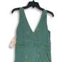 NWT Dressbarn Womens Green Floral Sequin Sleeveless Fit & Flare Dress Size 14 image number 4