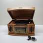 ANDERS NICHOLSON All-In-1 Record Player Turntable CD Radio Tape Combo (Untested) image number 1