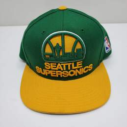 Mitchell & Ness Seattle Supersonics Hardwood Classics Yellow Green Hat