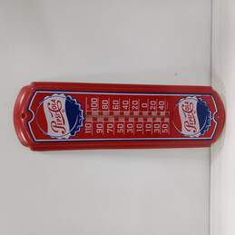 Vintage Metal Pepsi Single Dot Wall Thermometer