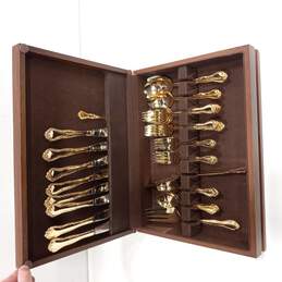Wooden Box of Assorted Silverware