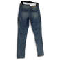 NWT Womens Blue Medium Wash Mid Waist Straight Hip Skinny Leg Jeans Size 8 image number 2