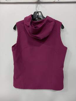 PATAGONIA PINK/PURPLE, BLUE, AND GRAY FLEECE LINED VEST WOMEN'S SIZE M alternative image