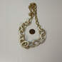 Designer Brighton Gold-Tone Rhinestone Lobster Clasp Link Chain Necklace image number 2