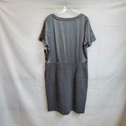 DKNY Pale Gray Silk Short Sleeved Dress WM Size 14 NWT alternative image