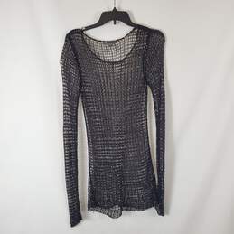 Armani Exchange Women Black Fishnet Mini Dress Sz SP